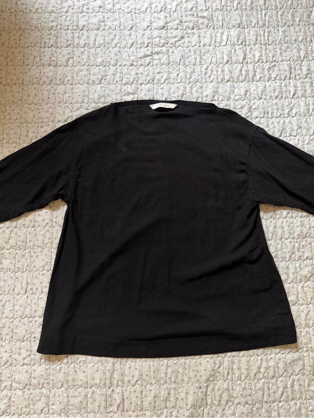 Elizabeth Suzann Black Silk Boatneck Top